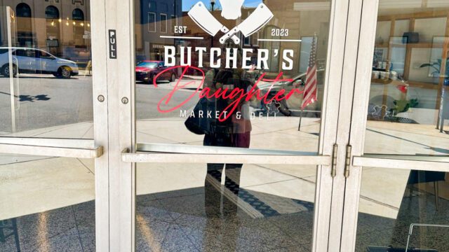 The front door of Butcher's Daughter Market