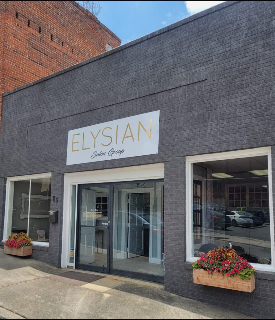 The front entrance to Elysian Salon Group