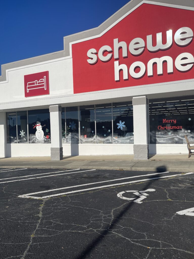 Schewel's Home holiday window contest display