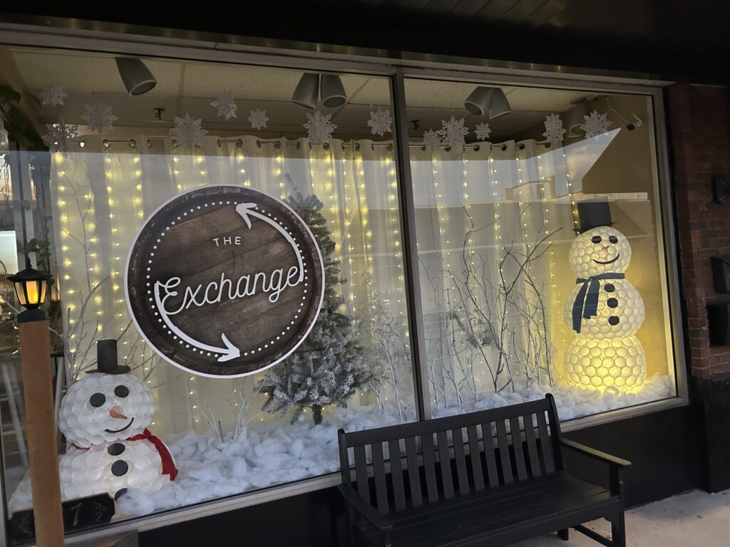 The Exchange holiday window display